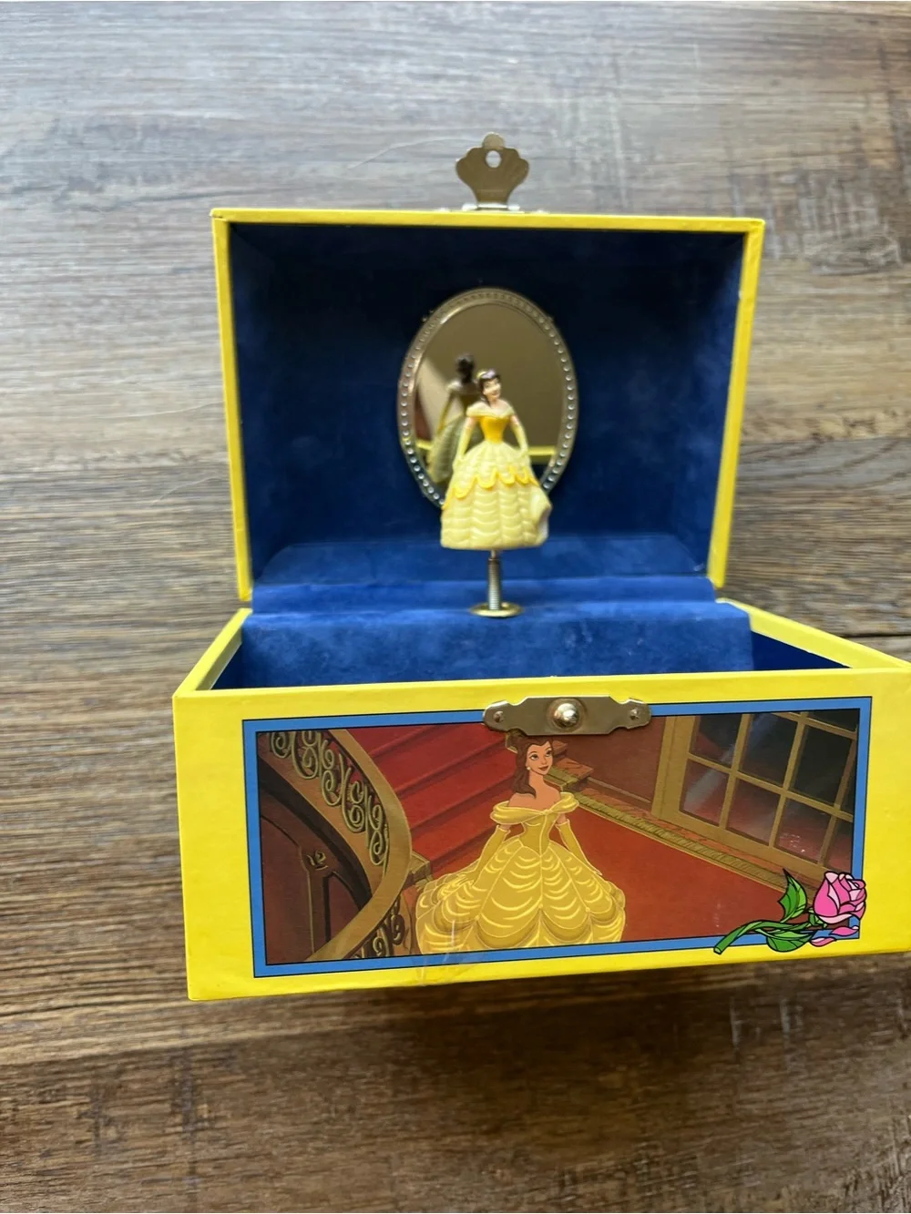 Disney Beauty and the Beast Yellow Trim Collectible Jewelry Box